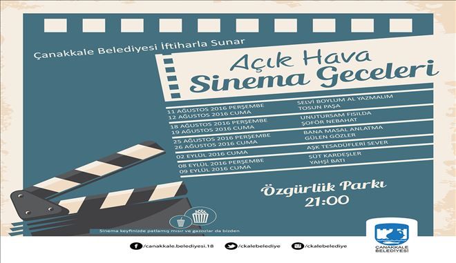 Çanakkale´de "Açık Hava Sinema Geceleri"