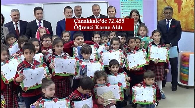 Çanakkale´de 72.455 Öğrenci Karne Aldı