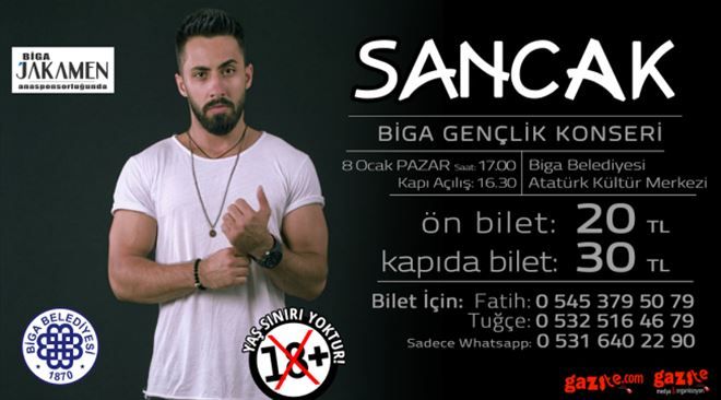 Sanatçı Sancak 8 Ocak Pazar Günü Biga´da!