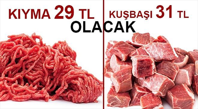 Kıyma 29 TL, Kuşbaşı 31 TL Olacak