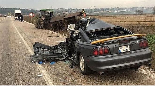 Biga´da Trafik Kazası 1 Ölü 1 Yaralı