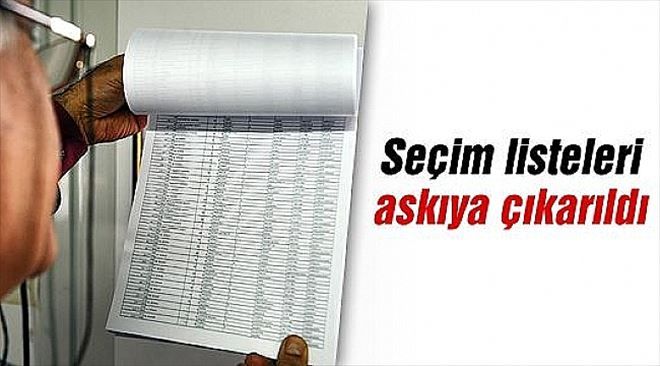 Seçmen Listeleri Muhtarlıklarda Askıya Asıldı