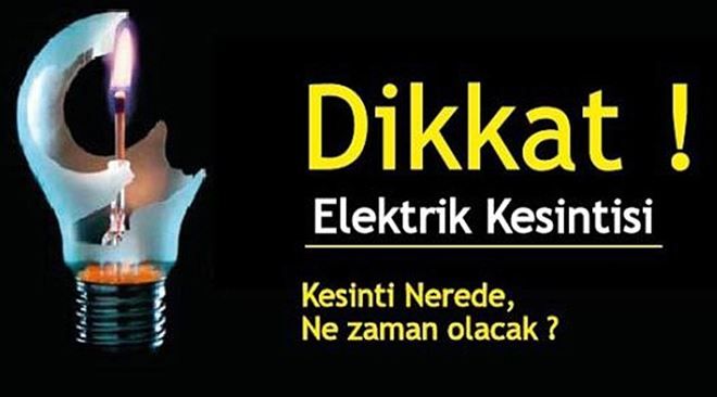 Dikkat! Elektrik Kesintisi Var.