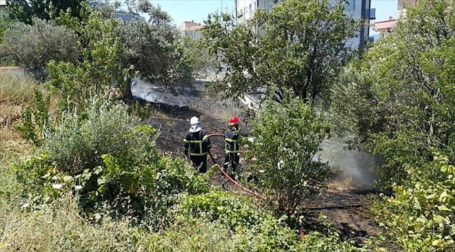 Boş Arazide Çıkan Yangın Çevre Sakinlerini Tedirgin Etti