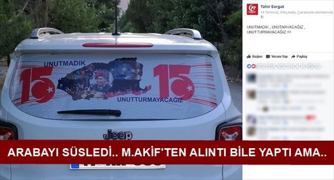 15 Temmuz´da Arabasını Kaplattıran Ak Parti İl Başkan Yardımcısı Tutuklandı