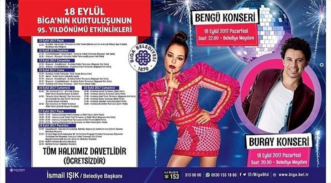 Biga´nın Kurtuluşunun 95´inci Yıldönümünde Coşkulu Kutlamalar