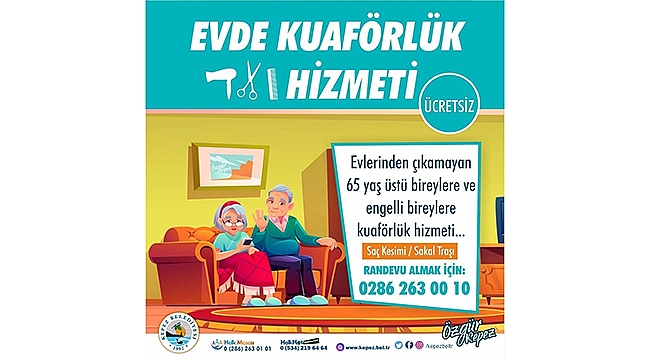 KEPEZ BELEDİYESİ'NDEN EVDE KUAFÖRLÜK HİZMETİ