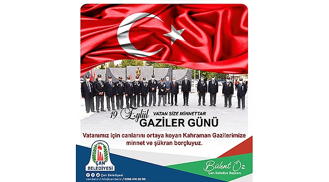 BAŞKAN ÖZ'ÜN GAZİLER GÜNÜ MESAJI