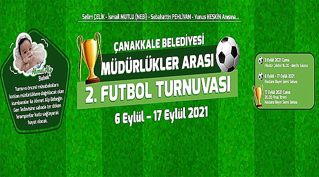 ÇANAKKALE BELEDİYESİ MÜDÜRLÜKLER ARASI FUTBOL TURNUVASI BAŞLIYOR