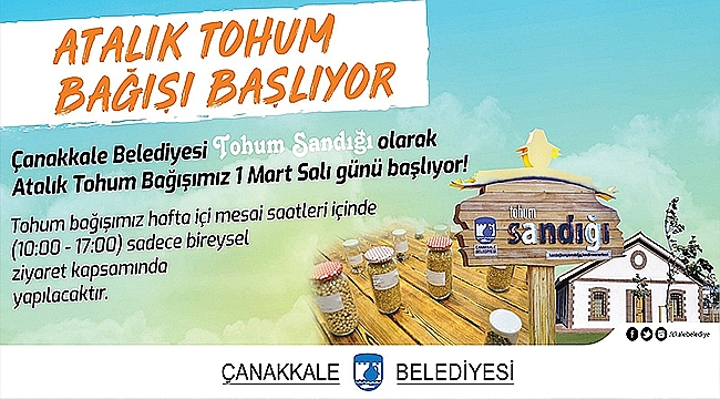 ATALIK TOHUM BAĞIŞI BAŞLIYOR