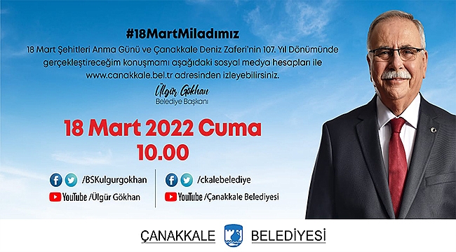 BAŞKANIN ANMA KONUŞMASI 18 MART'TA