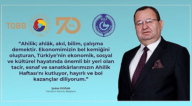  "TÜM ESNAF ve TACİRLERİMİZİN 2022 YILI AHİLİK HAFTASI KUTLU OLSUN"