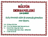 Kültür Dershanesi Açılıyor